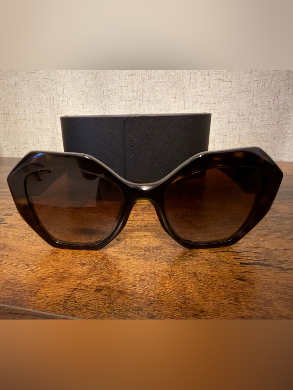 Prada Women’s Tortoiseshell Frame with Brown Gradient Lenses Sunglasses